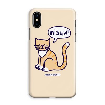 Miauw: iPhone XS Max Volledig Geprint Hoesje