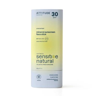Attitude Sunly gezichtszonnebrandstick SPF30 gevoelige huid 20 Gram