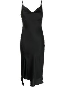 Merci robe mi-longue à col bénitier - Noir