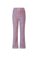 NoNo winter jersey flare broek meisjes - blauw - Sady - AOP, rib