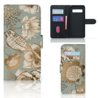 Hoesje voor Samsung Galaxy S10 Vintage Bird Flowers - thumbnail