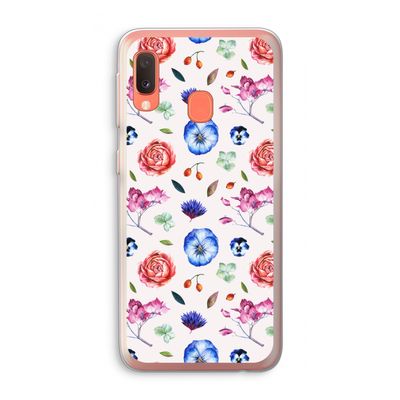 Bloemetjes: Samsung Galaxy A20e Transparant Hoesje