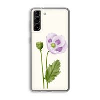 Purple poppy: Samsung Galaxy S21 Plus Transparant Hoesje
