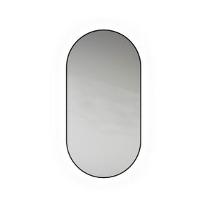 Looox Mirror collection spiegel - ovaal 45x90cm - ind.CCT verl. matt black SPBLOVCCT4590