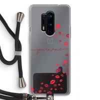 Kusjes: OnePlus 8 Pro Transparant Hoesje met koord