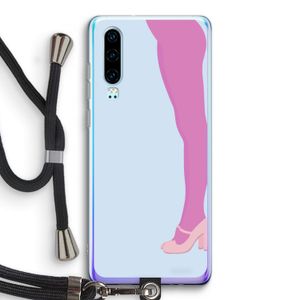 Pink panty: Huawei P30 Transparant Hoesje met koord