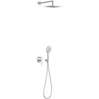 Regendouche set Tres Class | Inbouw | Thermostaatkraan | 2-weg || Chroom
