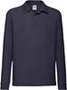 Fruit Of The Loom F504K Kids´ Long Sleeve 65/35 Polo - Deep Navy - 164