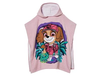 Kinder poncho of handdoek (Poncho/roze)
