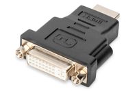 Digitus AK-330505-000-S HDMI / DVI Adapter [1x HDMI-stekker - 1x DVI-bus 24+5-polig] Zwart