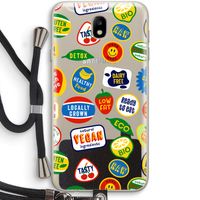 Fruitsticker: Samsung Galaxy J7 (2017) Transparant Hoesje met koord