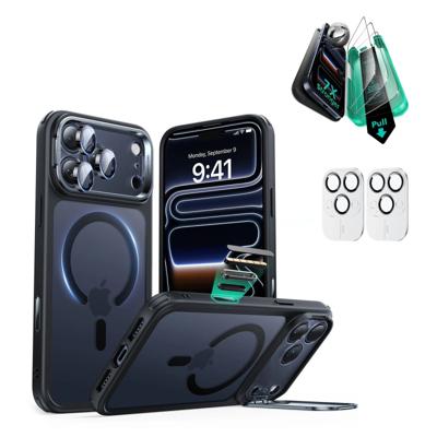 iPhone 17 Pro Bundle Classic Hybrid Magnetic Case (Camera Control, Stash Stand) and Armorite Screen Protector - Frosted Black iPhone 17 Pro Bundle Classic Hybrid Magnetic Case (Camera Control, Stash Stand) and Armorite Screen Protector - Frosted Black