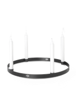 Ferm Living - Circle Candle Holder Large - Black Brass (5758) - thumbnail
