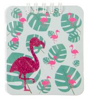 LG Imports notitieboekje flamingo groen/paars - thumbnail