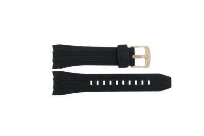 Horlogeband Seiko SNAE14J1 / 7T62-0KM0 / 4A232PR Kunststof/Plastic Zwart 26mm