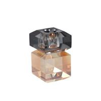 PTMD Allison Brown crystal glass candleholder square M - thumbnail