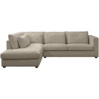Leen Bakker - Hoekbank Chelsea Links - Cyclamen - Stof - Taupe - 214x294x90 Cm