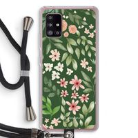 Botanical green sweet flower heaven: Samsung Galaxy A51 5G Transparant Hoesje met koord