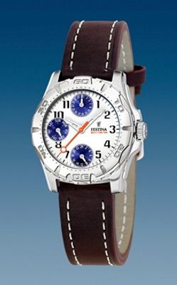 Horlogeband Festina F16244-7 Leder Donkerbruin 18mm