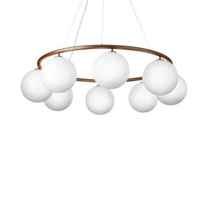 Nuura Miira 8 Circular Hanglamp - Brons - Opaal