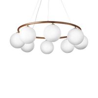 Nuura Miira 8 Circular Hanglamp - Brons - Opaal - thumbnail