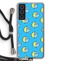 Visjes: Samsung Galaxy S21 FE Transparant Hoesje met koord