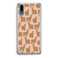 Alpacas: Huawei P20 Transparant Hoesje - thumbnail