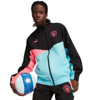 PUMA Manchester City Woven Trainingsjack 2023-2024 Zwart Lichtblauw Roze - thumbnail