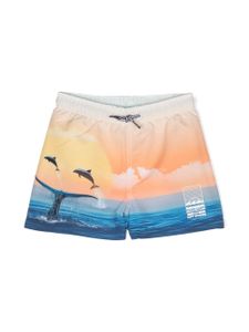 Molo short de bain Niko à imprimé graphique - Orange