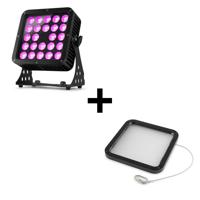 BeamZ StarColor205 flood light voor buiten 24x 10W RGBA IP65 + Beamz StarColor200/205 filter