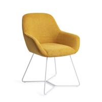 Jesper Home Eetkamerstoel 'Kushi' Beehive White, kleur Sweet Corn