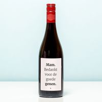 Wijnfles Bedankt voor de goede genen - Rood (Merlot)