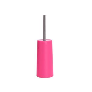 MSV Toiletborstel houder/WC-borstel - fuchsia roze - kunststof - 35 cm - Toiletborstels