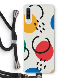 Illustratieve pop 3: Samsung Galaxy A70 Transparant Hoesje met koord