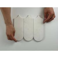 Alure White visschub wandtegel 8x21,5