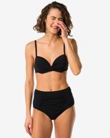 HEMA Dames Bikinibroekje Control Hoge Taille Zwart (zwart)