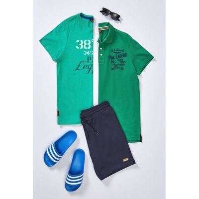 PME Legend T-shirt met printopdruk groen