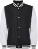 Roly RY6440 California Varsity Jacket - Black 02/White 01 - XS