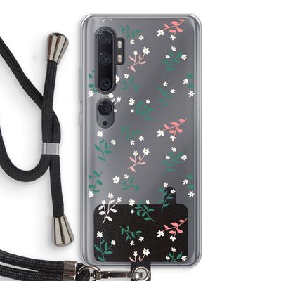 Small white flowers: Xiaomi Mi Note 10 Pro Transparant Hoesje met koord
