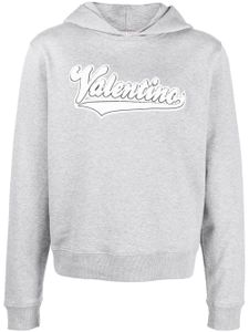 Valentino Garavani hoodie à patch logo brodé - Gris