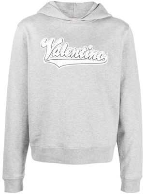Valentino Garavani hoodie à patch logo brodé - Gris