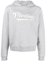 Valentino Garavani hoodie à patch logo brodé - Gris