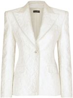 Dolce & Gabbana blazer Turlington en brocart - Blanc - thumbnail