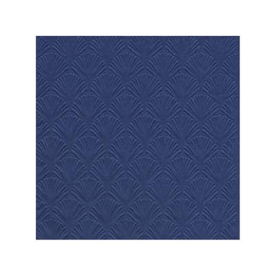 Servet Luxe - 16x - 3-laags - met schub patroon - blauw - 33 x 33 cm