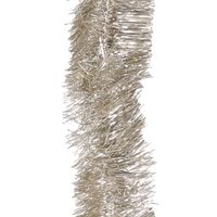 Decoris kerstslinger - licht parel/champagne - 270 x 7 cm - folie/lametta - glans - thumbnail