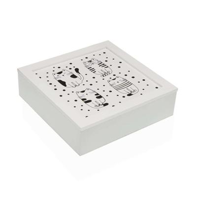Doos-Juwelenkistje Versa GATTO Hout MDF 24 x 7 x 24 cm