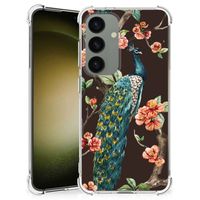 Samsung Galaxy S24 Case Anti-shock Pauw met Bloemen - thumbnail