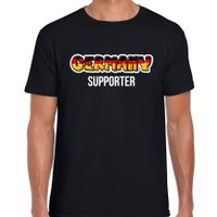 Zwart t-shirt Germany / Duitsland supporter EK/ WK voor heren - thumbnail