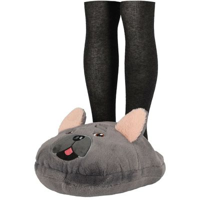 Grote voetenwarmer slof Franse Bulldog hond one size 30 x 27 cm One size  -