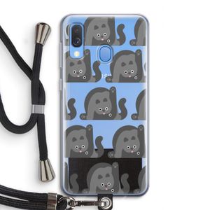 Cats: Samsung Galaxy A40 Transparant Hoesje met koord